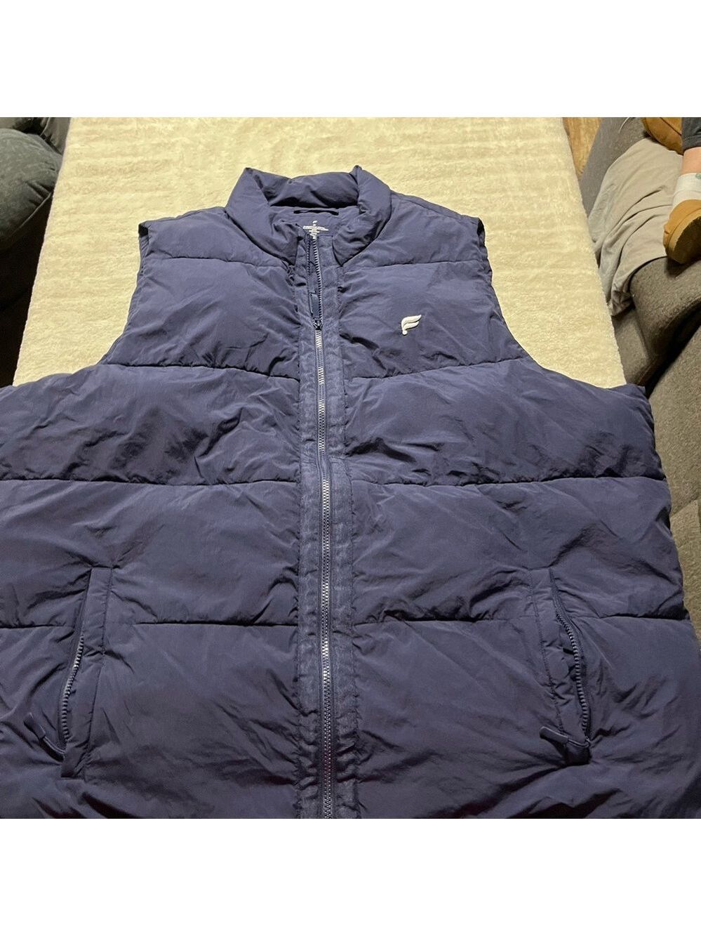 Fabletics Men's Deep Blue Quilted Vest 3X